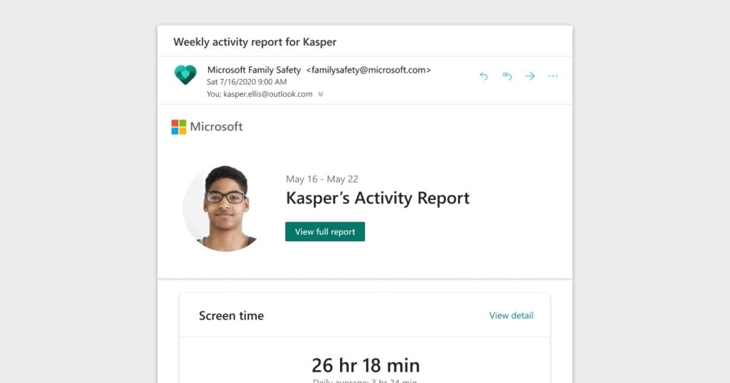Family Safety, une application Microsoft de controle parental