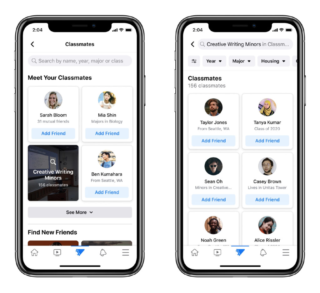 Facebook Campus pour les etudiants, une nouvelle fonctionnalite