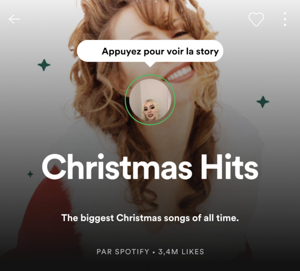 Spotify, l application mobile de streaming inaugure les stories