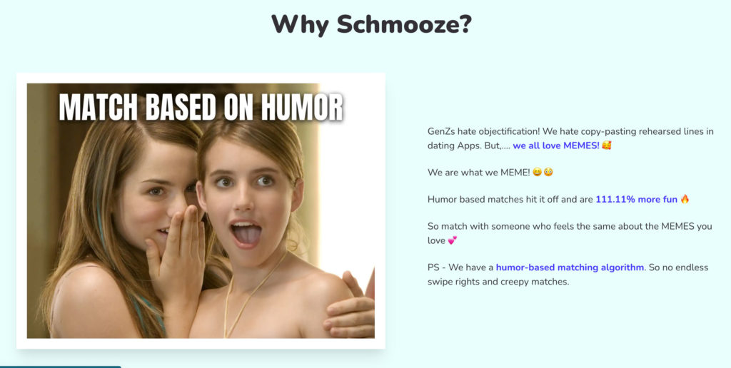 Schmooze, application de rencontres base sur l humour de Vidya Madhavan