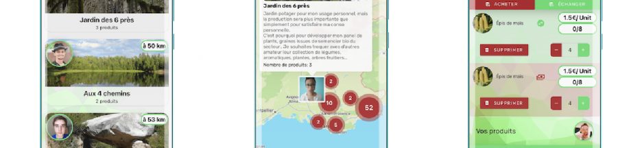 Application Seeed, reseau social pour les recoltes du jardin