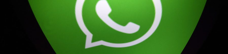 Le logo vert du service de messagerie instantanée WhatsApp