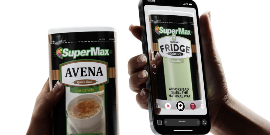 Un smartphone en train de prendre en photo un produit alimentaire via le nouveau filtre sur Instagram.