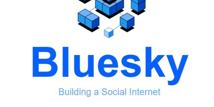 L’identité graphique du réseau social Bluesky.