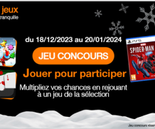 Fan de mobile et de jeux vidéo ? Gagnez un pack PS5 + 1 jeu avec le concours Orange Jeux Noël ! 