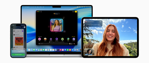 Des appareils Apple ave leur interface allumée.