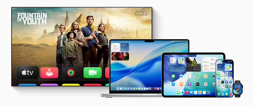 L’interface des différentes plateformes et appareils de la marque Apple. L’interface des différentes plateformes et appareils de la marque Apple.
