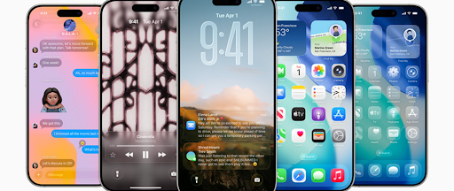 Plusieurs iPhone 16 affichant les améliorations apportées par la mise à jour iOS 26. Plusieurs iPhone 16 affichant les améliorations apportées par la mise à jour iOS 26.