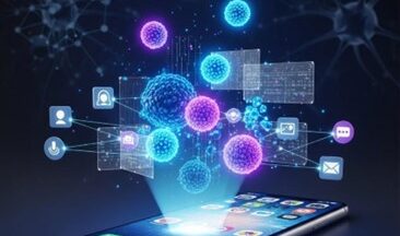 Illustration de l'intégration de l'IA dans un smartphone