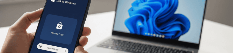 Illustration-verrouillage-a-distance-d-un-pc-windows-11-via-smartphone-android Illustration verrouillage à distance d’un PC Windows 11 via smartphone Android