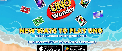 L’annonce du lancement du jeu UNO Wonder sur les boutiques mobiles. L’annonce du lancement du jeu UNO Wonder sur les boutiques mobiles.
