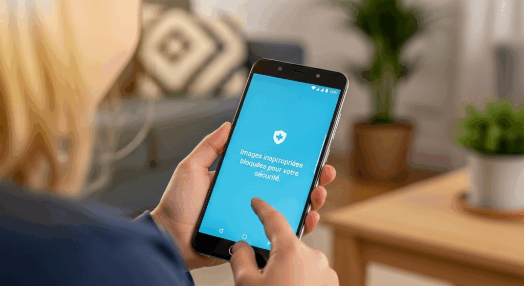 Enfant utilisant le smartphone Fuse de HMD Global