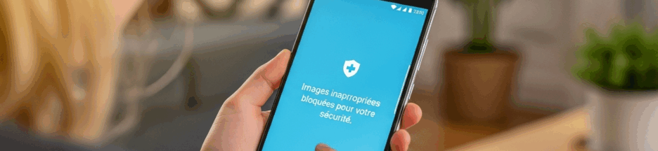 Enfant utilisant le smartphone Fuse de HMD Global