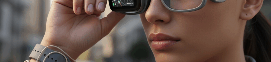 Personne portant les lunettes connectées Meta Hypernova