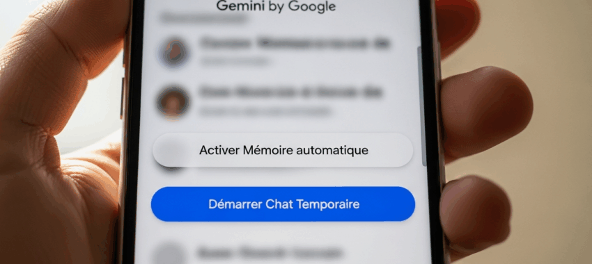 Gemini de Google : mémoire automatique et chats temporaires