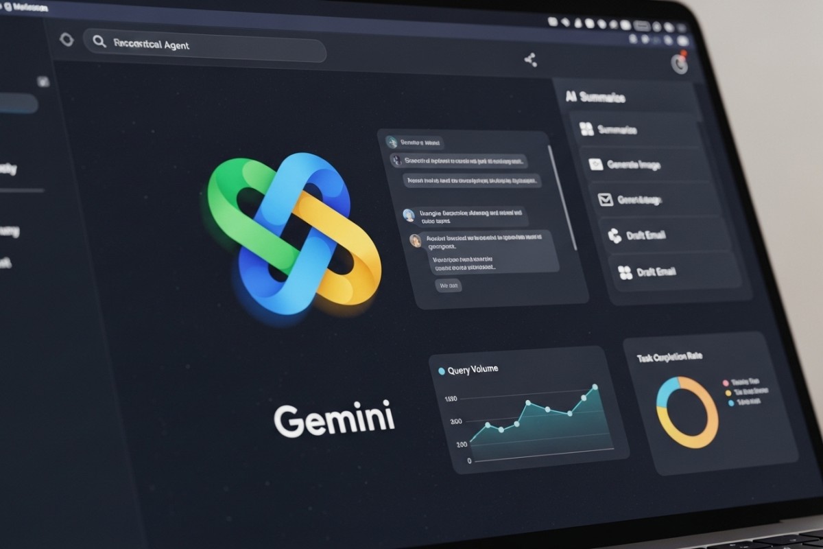 Interface d’intelligence artificielle sur ordinateur portable