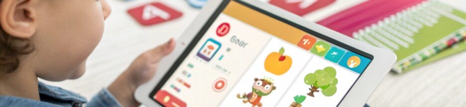 application-educative-pour-enfants Un enfant utilisant des applications éducatives