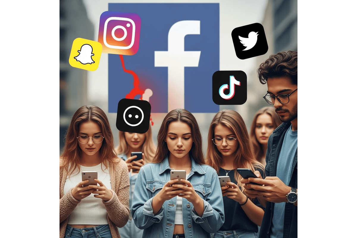 des jeunes sur les réseaux sociaux