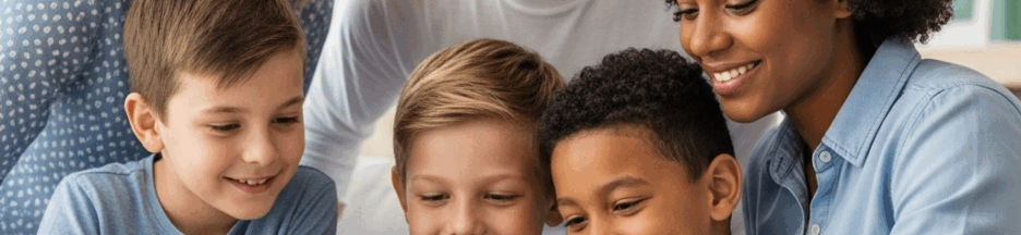 famille-utilisant-un-smartphone-moderne-ensemble.731Z Famille utilisant un smartphone moderne ensemble