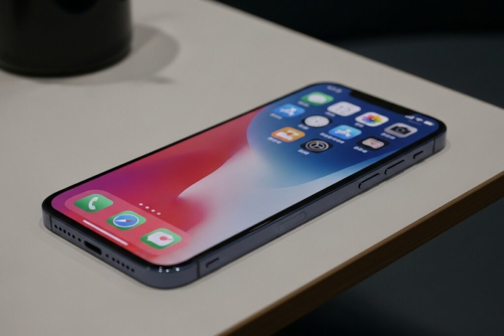 iPhone 17 Air posé sur une table moderne