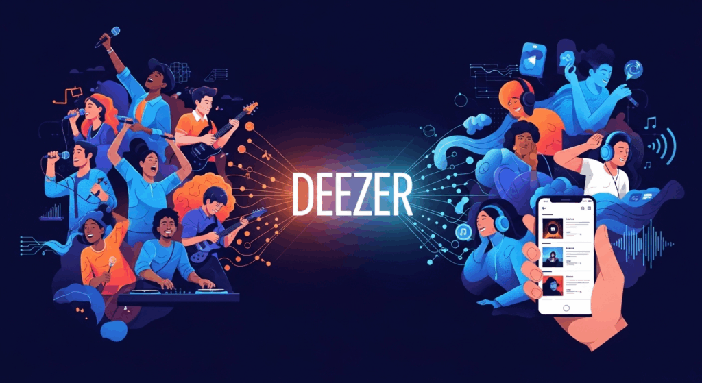 Illustration conceptuelle représentant Deezer
