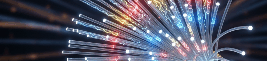 Illustration de la fibre optique