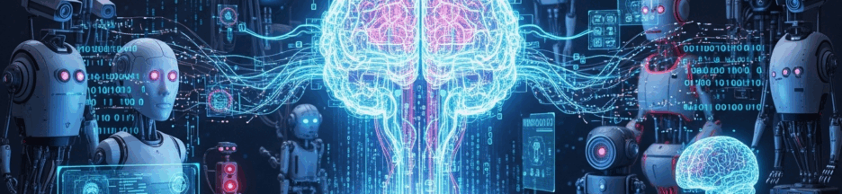 Illustration futuriste d’une intelligence artificielle avancée