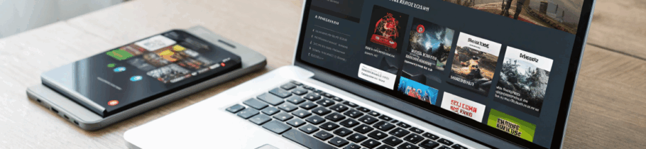 Interface moderne de plateforme pour l'actualité gaming mobile