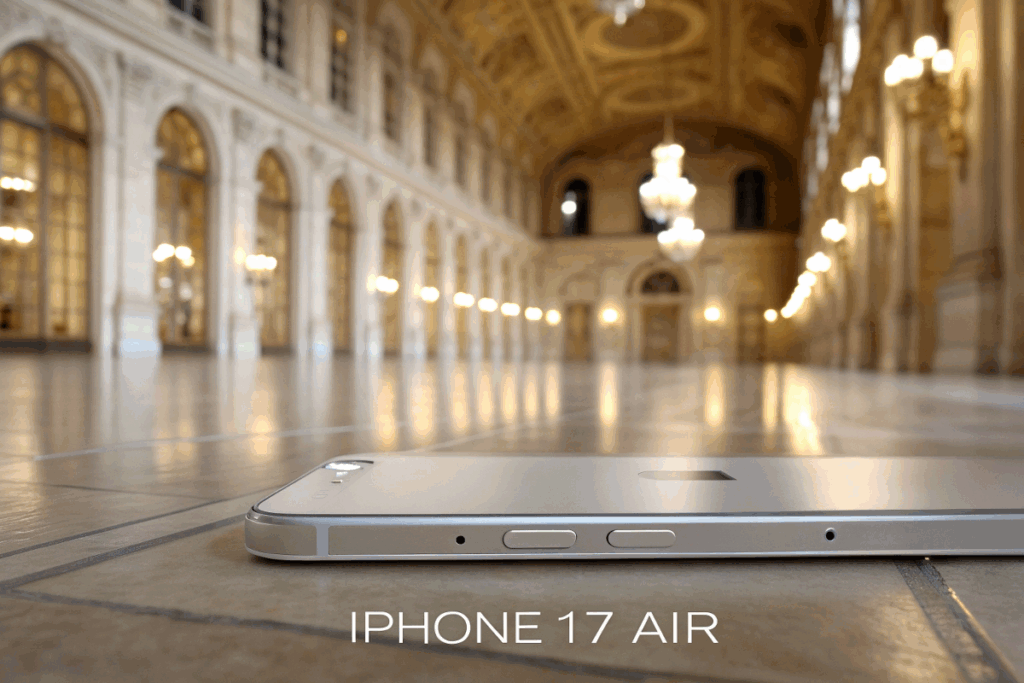 iPhone 17 Air ultra-fin vu de côté