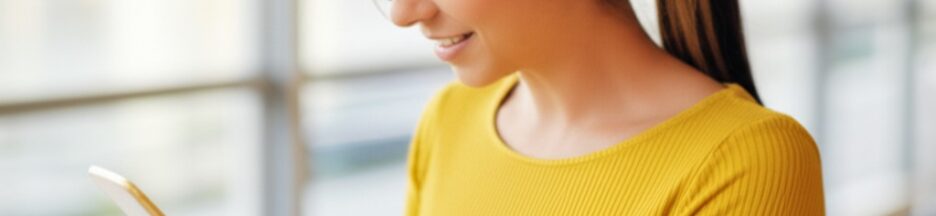 jeune-femme-utilisant-une-appli-de-rencontre Jeune femme utilisant une application de rencontre