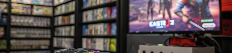 Un jeu vidéo et une console