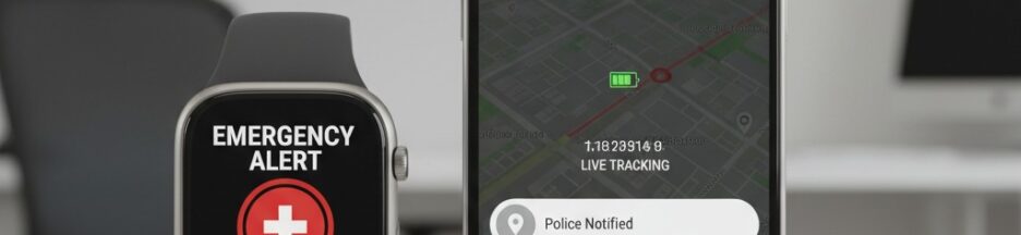 Montre connectée déclenchant un appel d’urgence