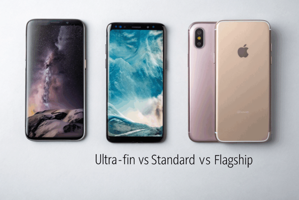 Comparaison iPhone ultra-fin et concurrents