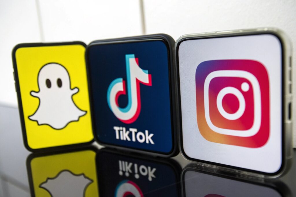 Snapchat, TikTok et Instagram