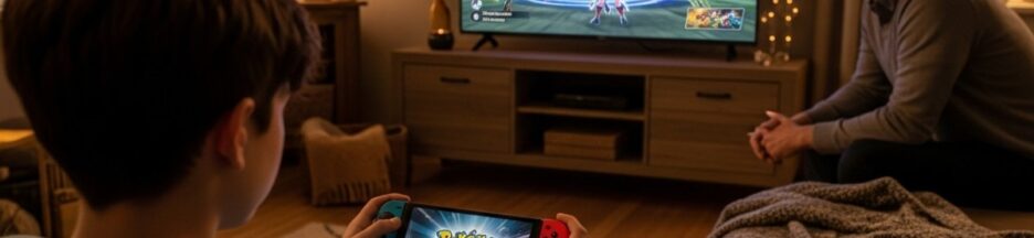 Adolescent jouant à Légendes Pokémon Z-A sur Nintendo Switch
