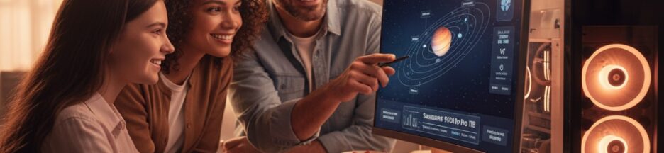 Utilisateurs travaillant sur PC équipé du Samsung 9100 Pro