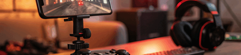Un setup gaming mobile complet avec manette