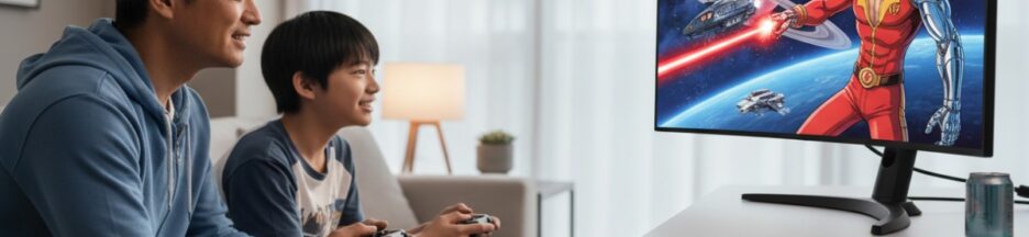 famille jouant au jeu Cobra
