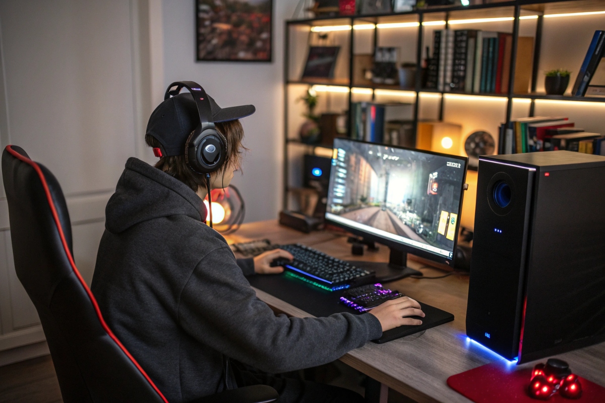 Une partie de PC gaming