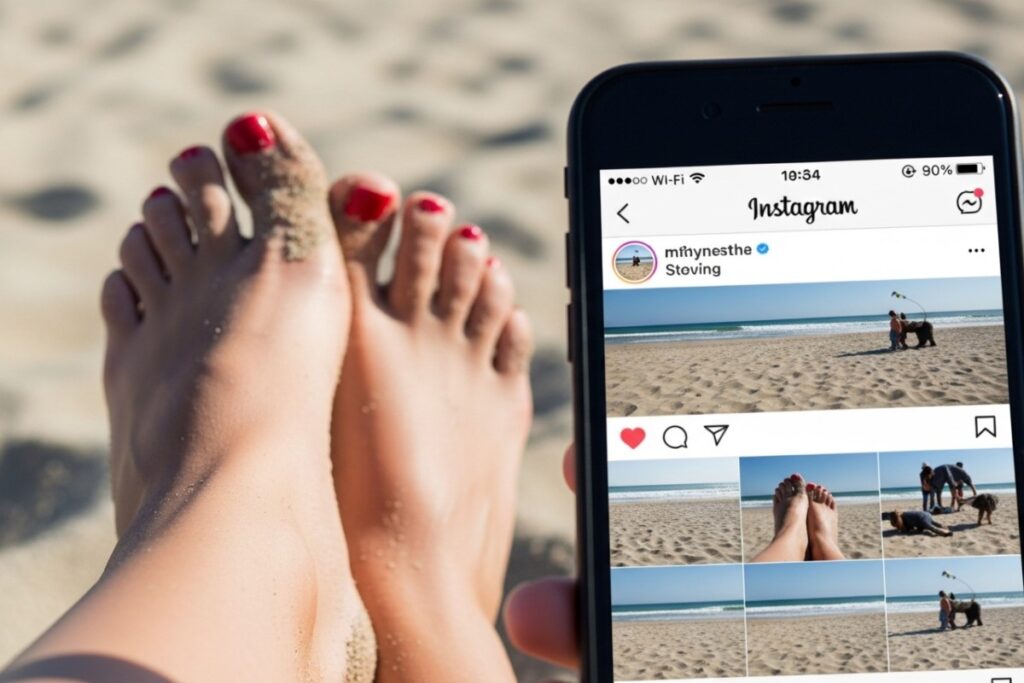 photo iconique Instagram de pied