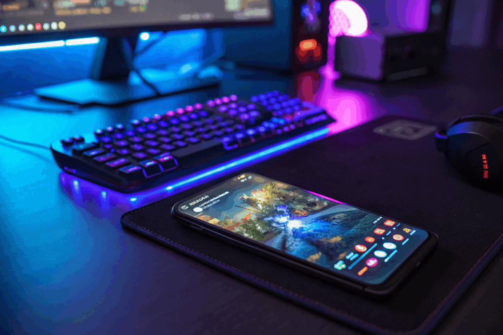 Smartphone affichant une interface RPG mobile Zenless Zone Zero