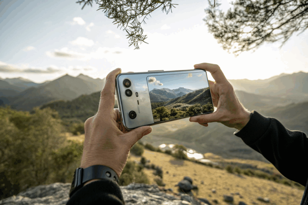 Triple caméra Honor Magic 7 Pro capturant un paysage