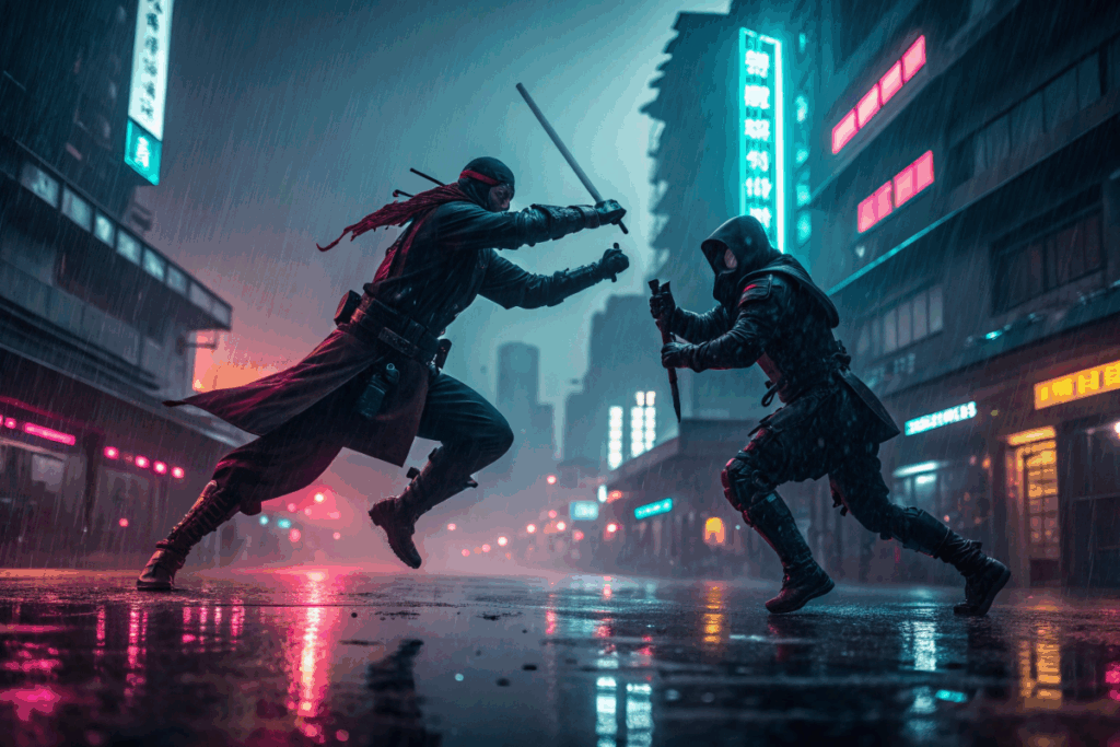 Scène d'un Jeu vidéo similaire à Ninja Gaiden 4 Y 