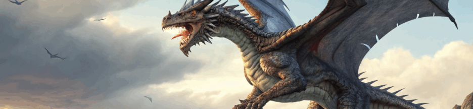 Un dragon Pseudo-Légendaire majestueux en pose de combat aérien dynamique