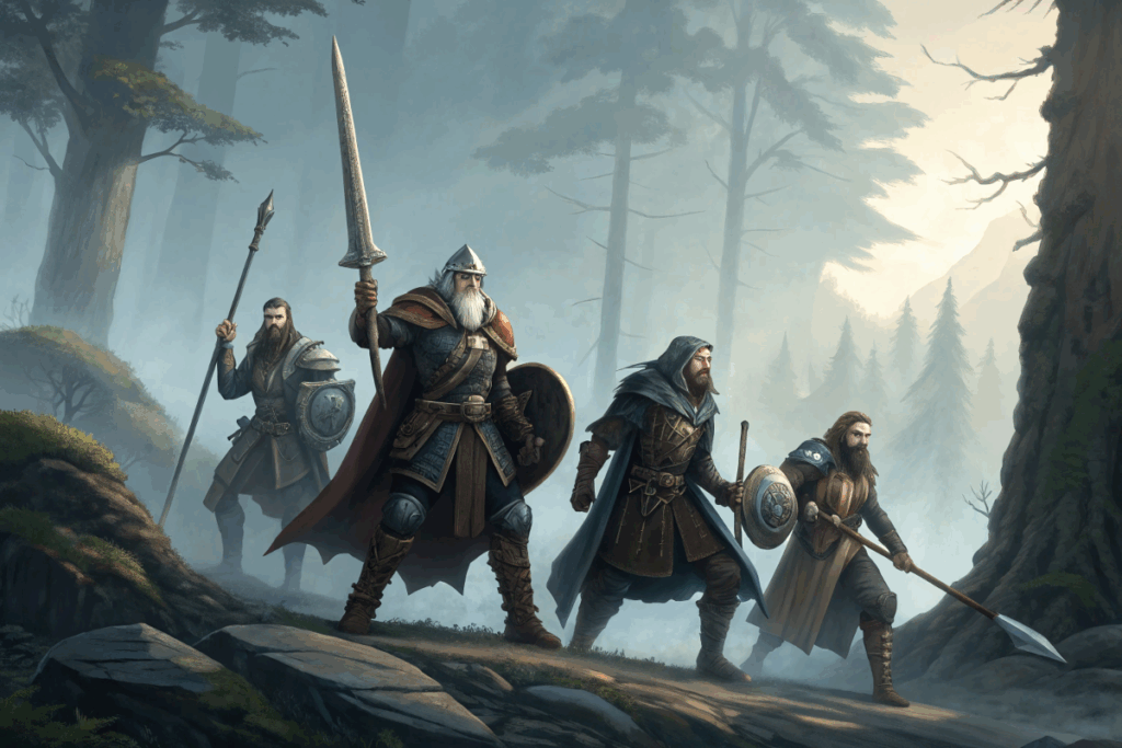 Des aventuriers en mode combat épique
