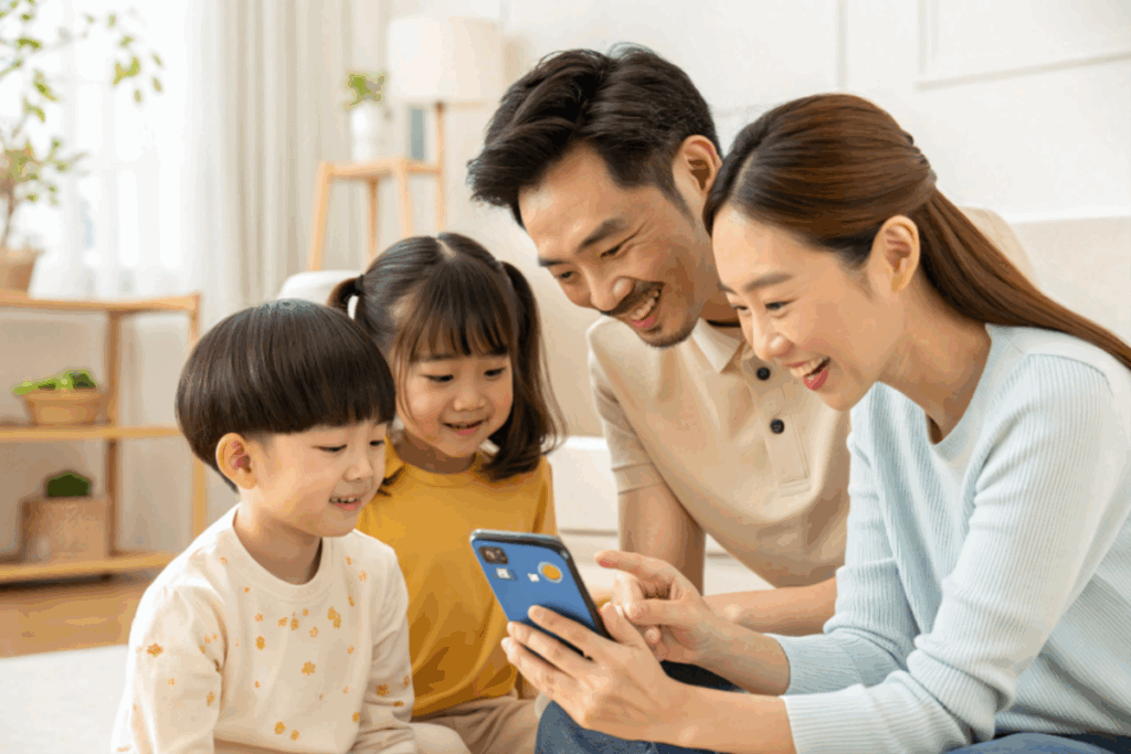 Famille utilisant Xiaomi Redmi 15C