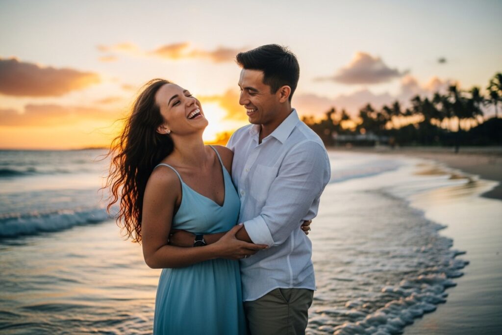 Couple heureux partageant un moment