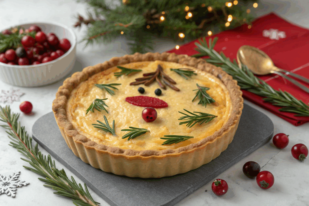 Une quiche renne de Noël