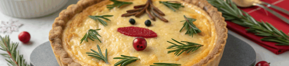 Une quiche renne de Noël