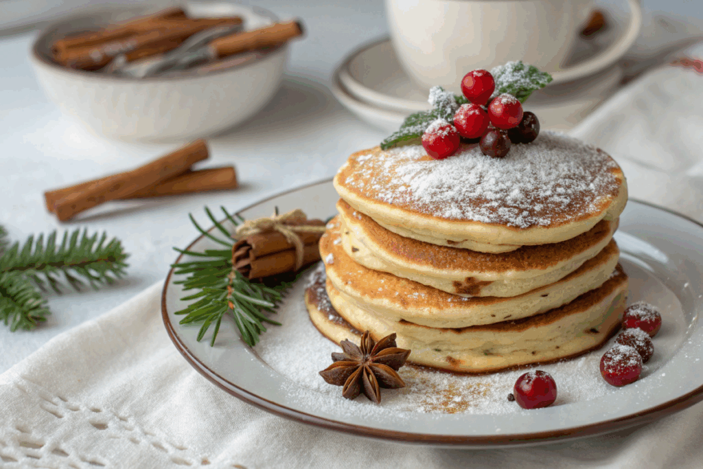 des pancakes de Noël